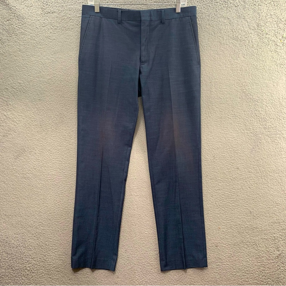 Michael Kors Men's Classic Fit Straight Carrer Dress Pants Gray Blue Size 33X30